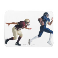 two african american american football players magnet