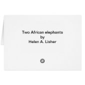 Two African elephants Cards (Back Horizontal)