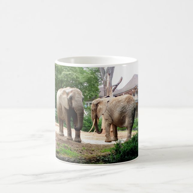 Two African elephants Coffee Mug (Center)