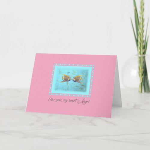TWO Angelfish Sweet Angel Birthday Card