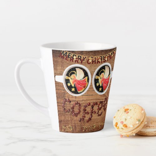 Two Angels and Two Coffee Please Latte Mug