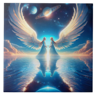 Two Angels Ceramic Tile