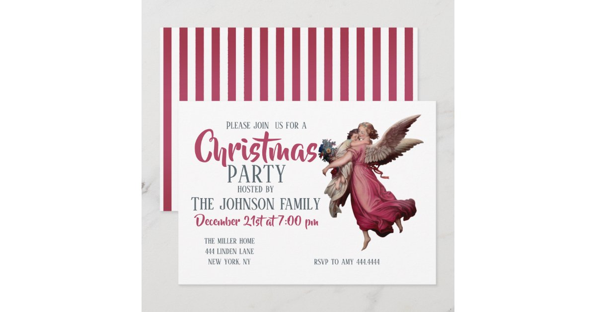 Multiple Angels In Flight Two Angels in Flight Invitation | Zazzle