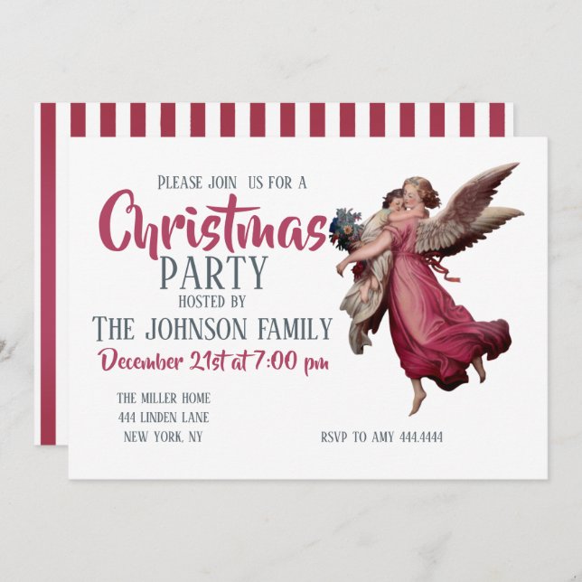 Two Angels in Flight            Invitation (Front/Back)