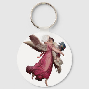 Two Angels in Flight Keychain