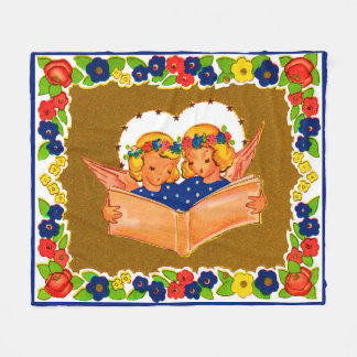 two angels singing fleece blanket