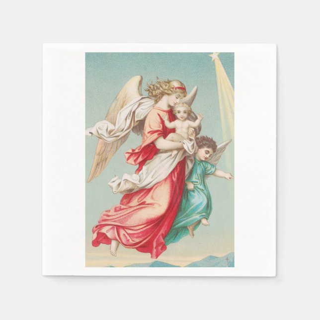 Two angels wear a small child napkins (Front)
