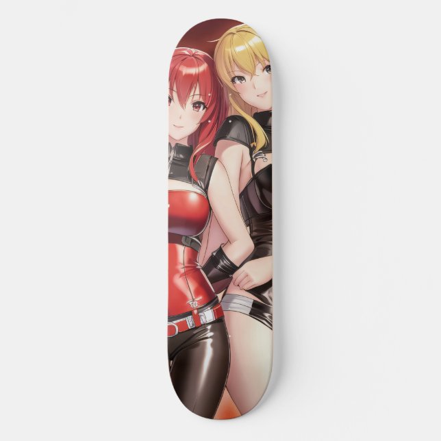 Two Anime Girls Skateboard (Front)