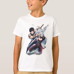 Two anime warriors clashing swords,  T-Shirt