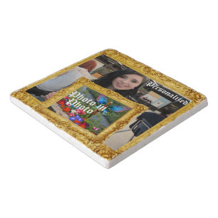 Two Antique Gold Photo Frames Photo In Photo Trivet
