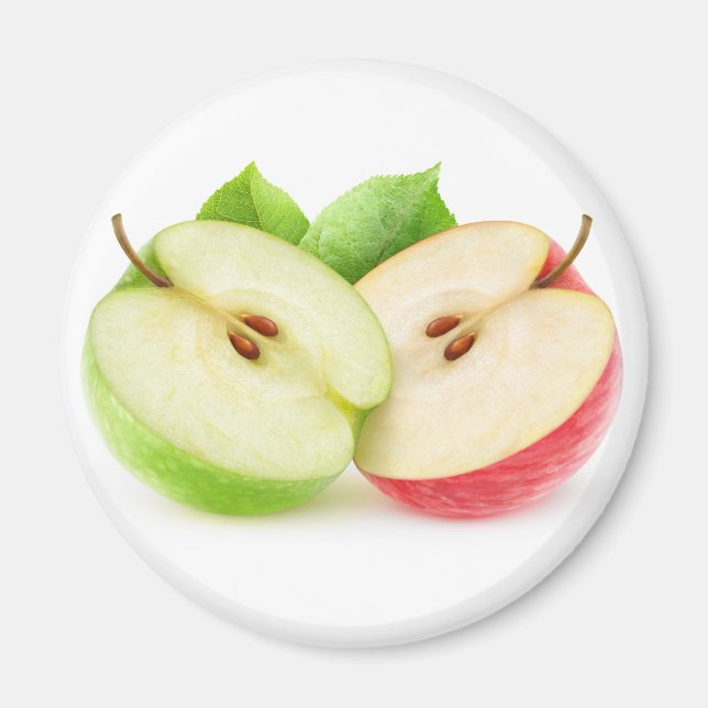 Two apple halves magnet (Front)