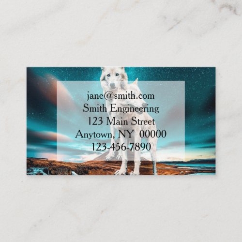 Two Arctic Wolves Business Card