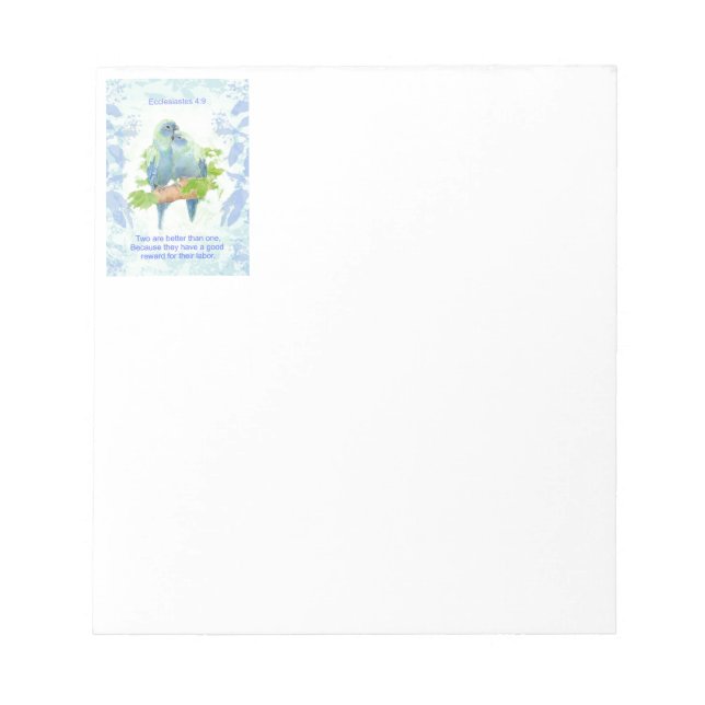Two are Better than One Couple Scripture Notepad (Front)