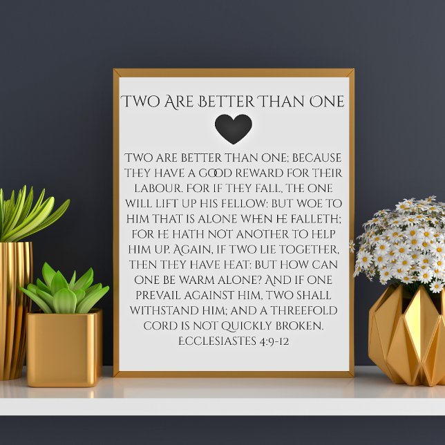 Two are Better Than One Ecclesiastes 4:9 Wedding Poster (Creator Uploaded)