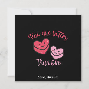 Two are better than one Valentine Thank You Card