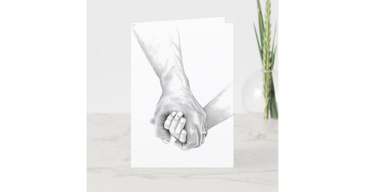 Two Arms Clasped Together In Comforting Support Card Zazzle Com