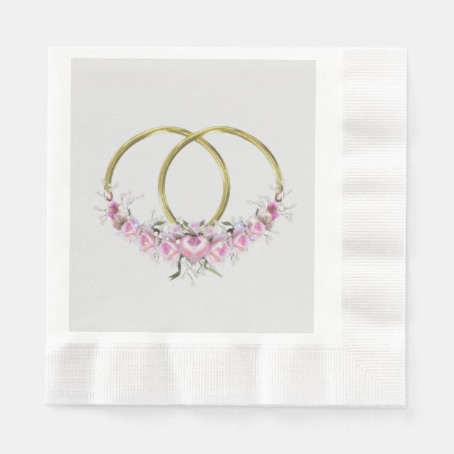 Two as One Round Dinner Paper  Napkins (Front)