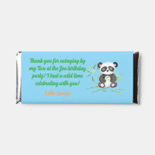 Two at The Zoo Jungle Safari Animals Kids Birthday Hershey Bar Favors