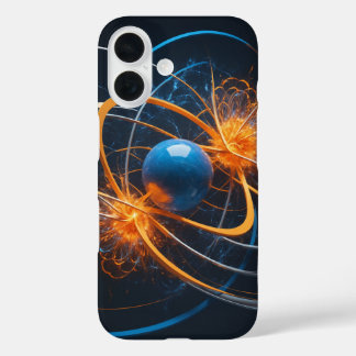 Two atoms colliding iPhone 16 case