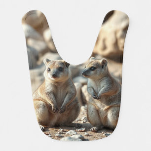 Two Aussie Rottnest IsLand Quokkas, Baby Bib