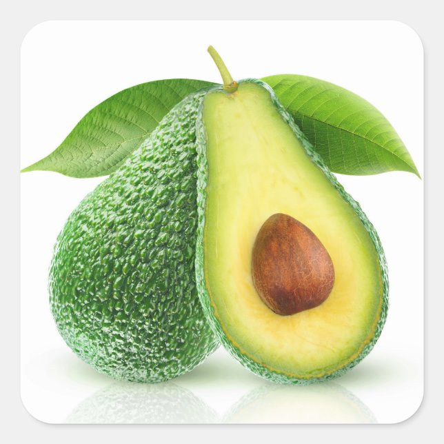 Two avocados square sticker (Front)