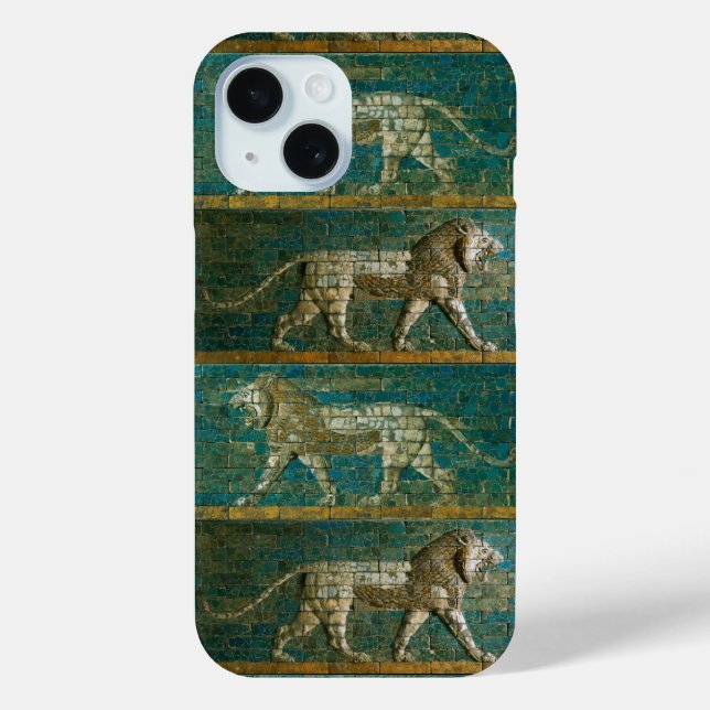 TWO BABYLONIAN  LIONS Antique Assyrian Art Case-Mate iPhone Case (Back)