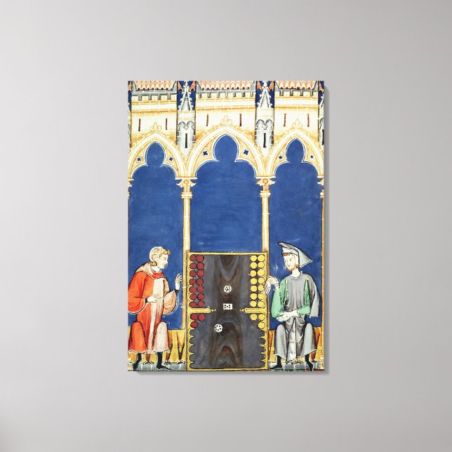 Two Backgammon Players Canvas Print (Front)