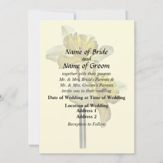 Two Backlit Daffodils Invitation