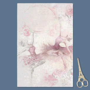 Two Ballerina Dancers Decoupage Tissue Paper
