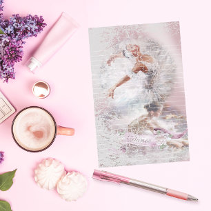 Two Ballerinas Dance Lined Stationery