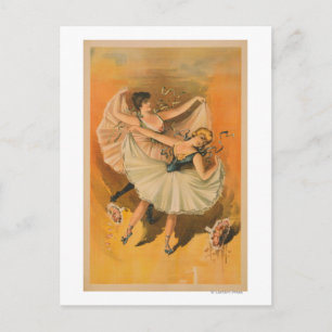 Two Ballerinas Theatrical Poster Postcard