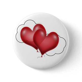 Two Balloon Hearts With Cloud Button