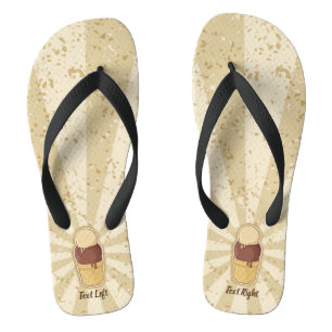 Two Balls Ice Cream Cup Flip Flops