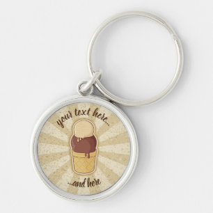 Two Balls Ice Cream Cup Keychain