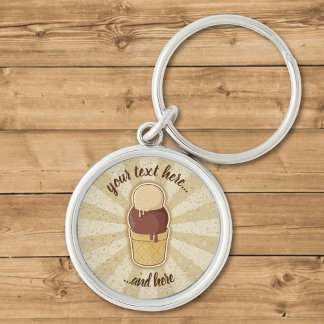Two Balls Ice Cream Cup Keychain