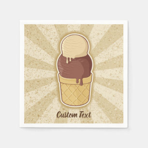 Two Balls Ice Cream Cup Napkins
