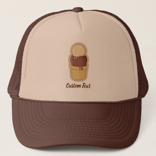 Two Balls Ice Cream Cup Trucker Hat