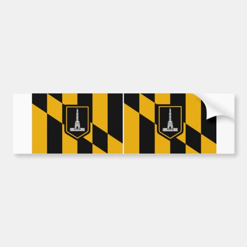 TWO Baltimore Flag Bumper Sticker
