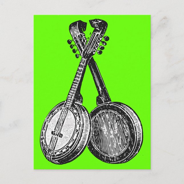 Two Banjos Postcard (Front)