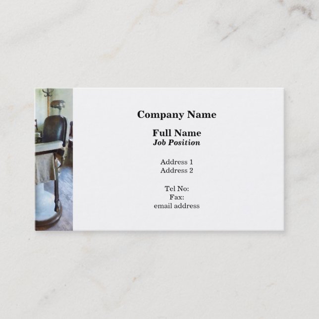 Two Barber Chairs Business Card (Front)