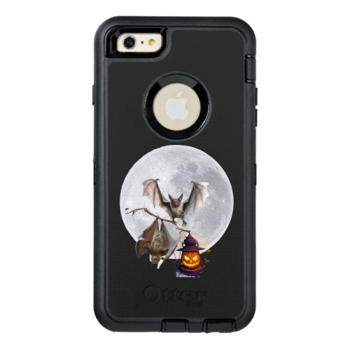 two bats under the moonlight OtterBox defender iPhone case
