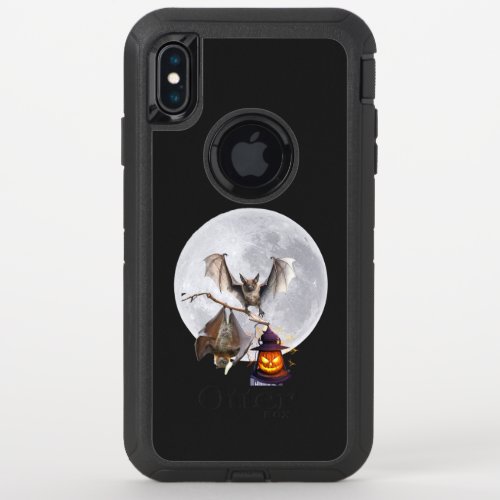 two bats under the moonlight OtterBox defender iPhone XS max case