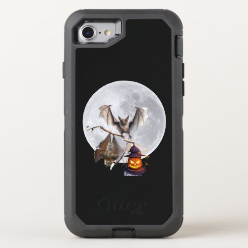 two bats under the moonlight OtterBox defender iPhone SE87 case