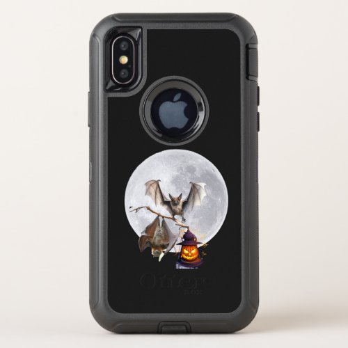 two bats under the moonlight OtterBox defender iPhone x case