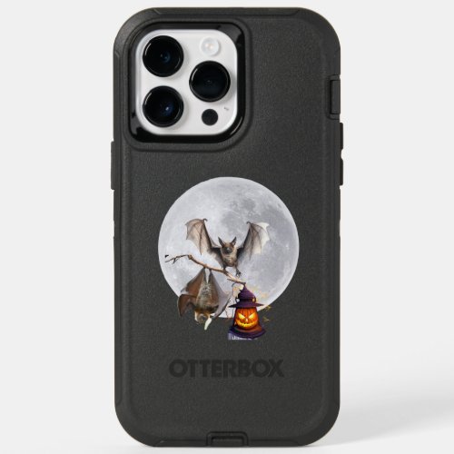 two bats under the moonlight OtterBox iPhone 14 pro max case
