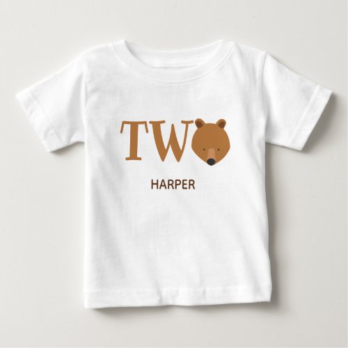 Two Bear 2nd Birthday Baby T_Shirt