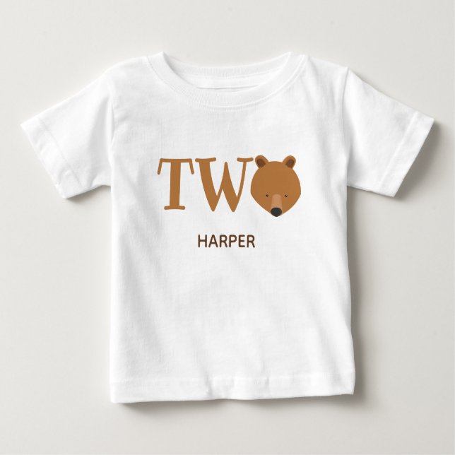 Two Bear 2nd Birthday Baby T-Shirt (Front)