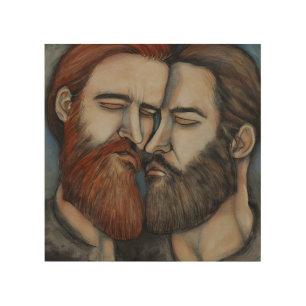 Two Bearded Men Wood Wall Art