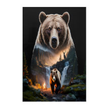 Two bears in the forest