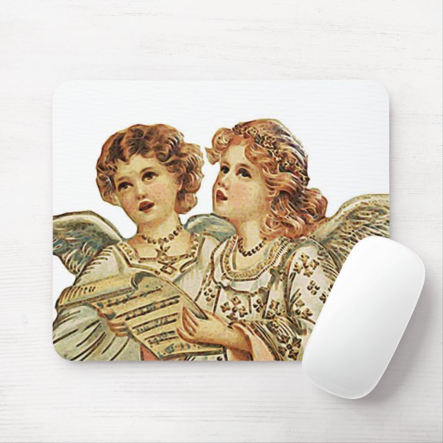 Two Beauthful Angels Mouse Pad (With Mouse)
